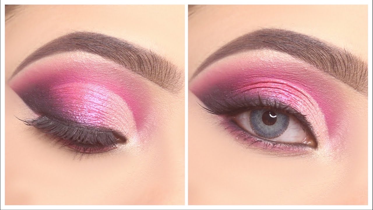 Pink Smokey Eye Makeup Tutorial || Step by step makeup || Simple and easy makeup || Shilpa