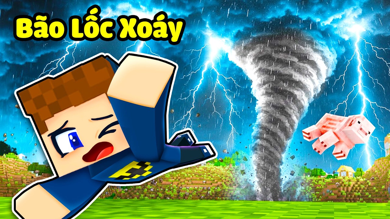 JayGray Sống Sót Khỏi 7 Thảm Họa Thiên Nhiên Trong Minecraft😨🌊Thử Thách Triệu Hồi Bão Lốc Xoáy