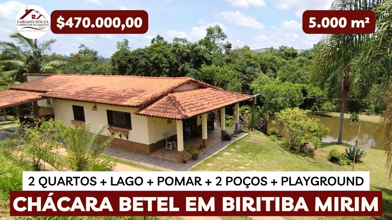 CHÁCARA BETEL EM BIRITIBA MIRIM-SP 5.000 m² R$ 470 Mil @Fabiano Imóveis