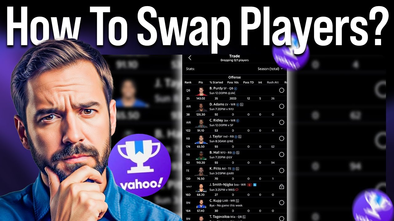 How to Swap Players In Yahoo Fantasy Football App (Step-by-Step)