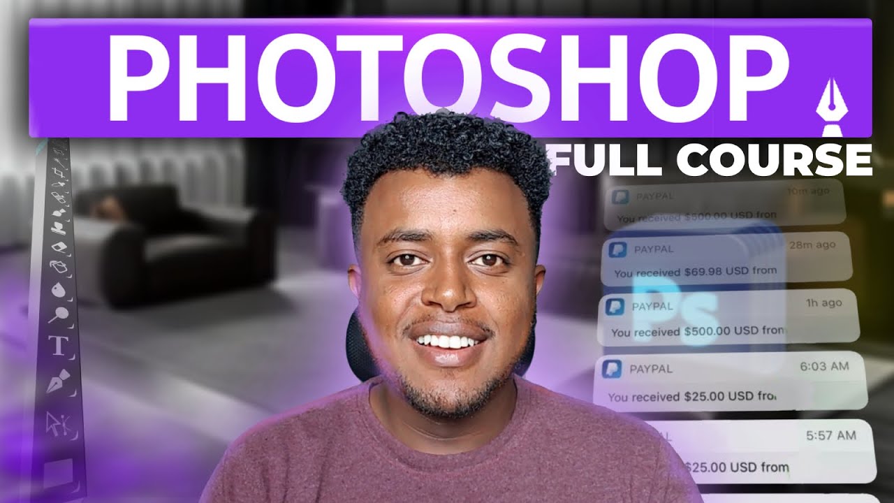 Adobe Photoshop Full Course in Amharic | Graphic Design Full Course Amharic Module 4 | Etubers