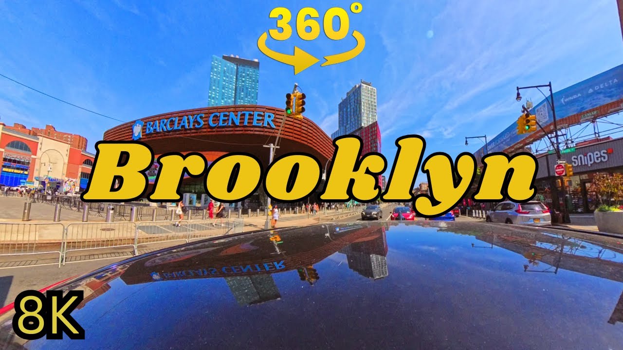 Sunny Summer Drive Down Flatbush [Brooklyn] 360° VR 8k (POV)
