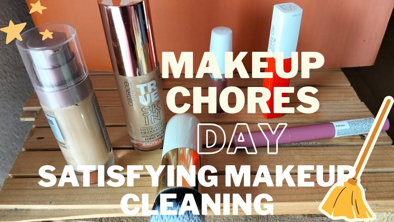 CLEANING MAKEUP PRODUCTS | MAKEUP CHORES DAY | GIVE SATISFACTION WITH CLEANING MAKEUP |