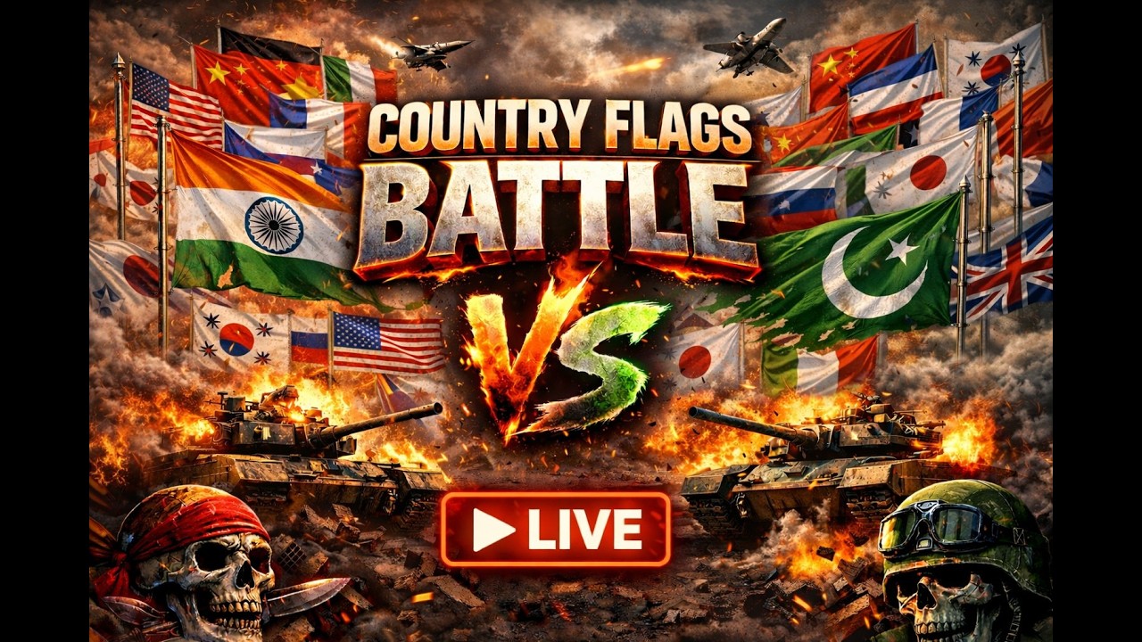 🔴Live  COUNTRY FLAG BATTLE GAME VIDEO 2026 😈👿