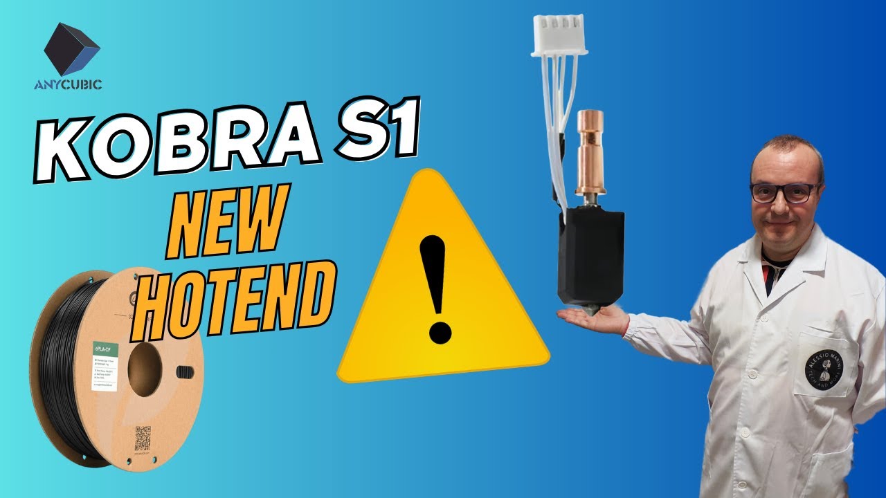 Anycubic Kobra S1 - nuovo hotend e filamenti caricati