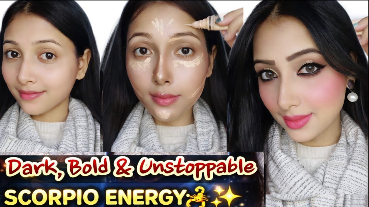 Dark, Bold & Unstoppable 🦂✨ | High Coverage Glow Makeup Transformation 💄🔥