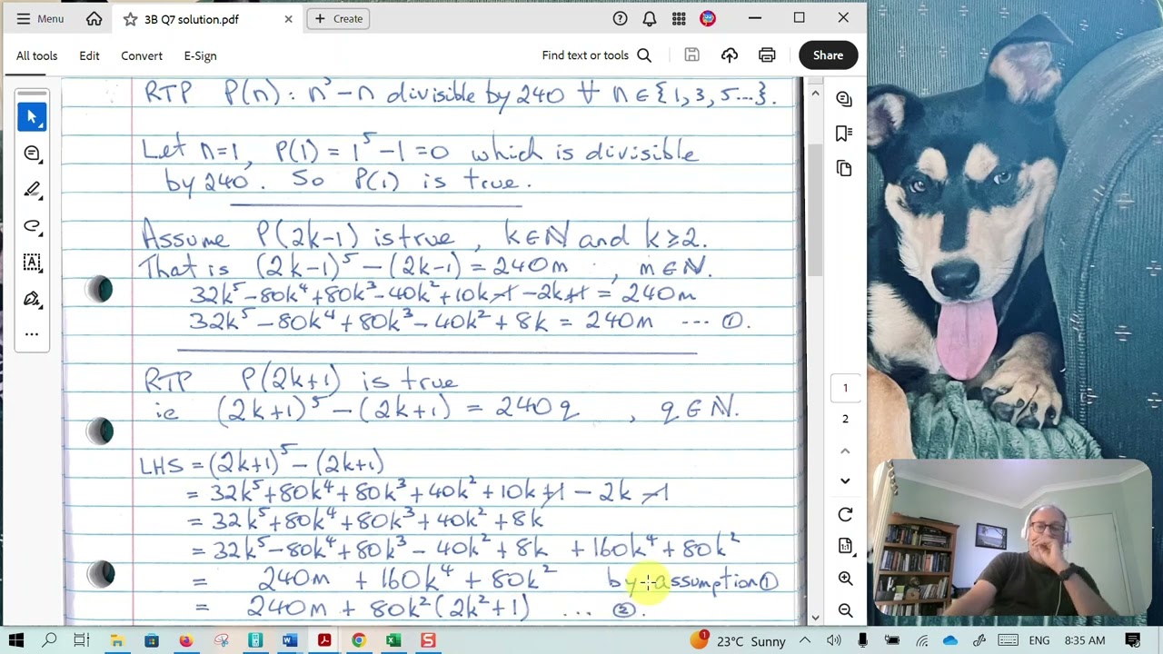 Ex 3B Q7 Proof by induction