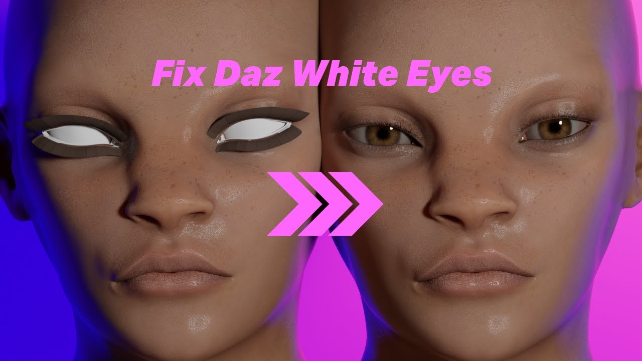 How to Fix White Daz Eyes in Blender (obj or fbx import)