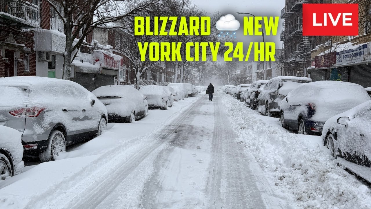 Live: Blizzard In New York 2026 | Walking Heavy Snowfall Manhattan Live