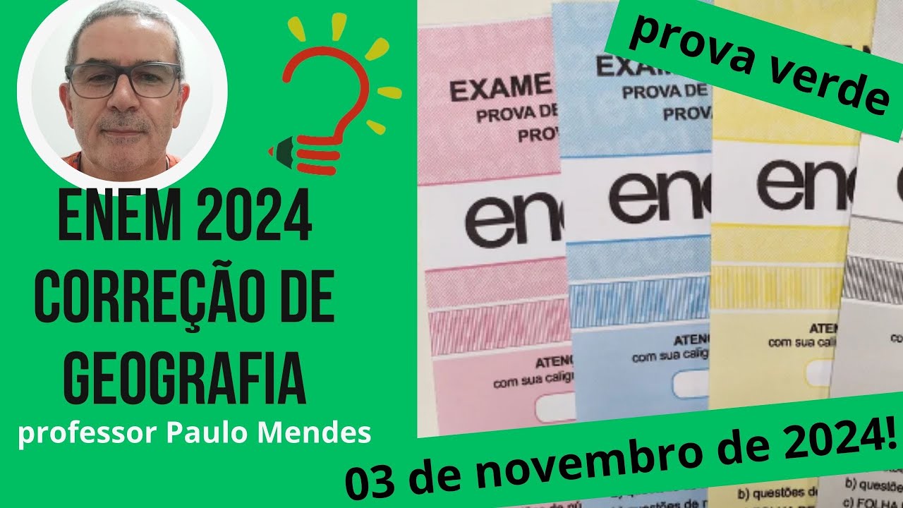 Correção ENEM 2024 - Questões de Geografia