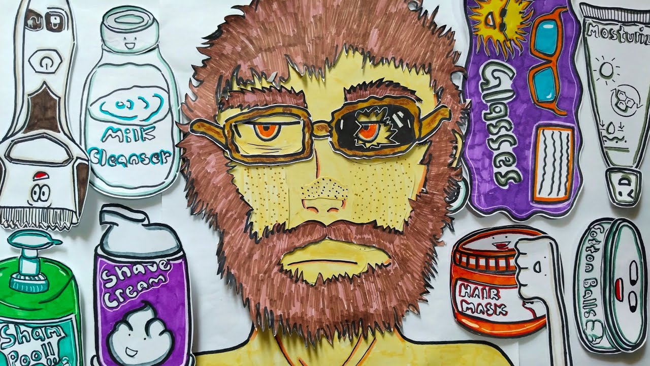 Paper asmr 😍 Dirty boy's beard shaving and hair spa salon journey 🚀✨