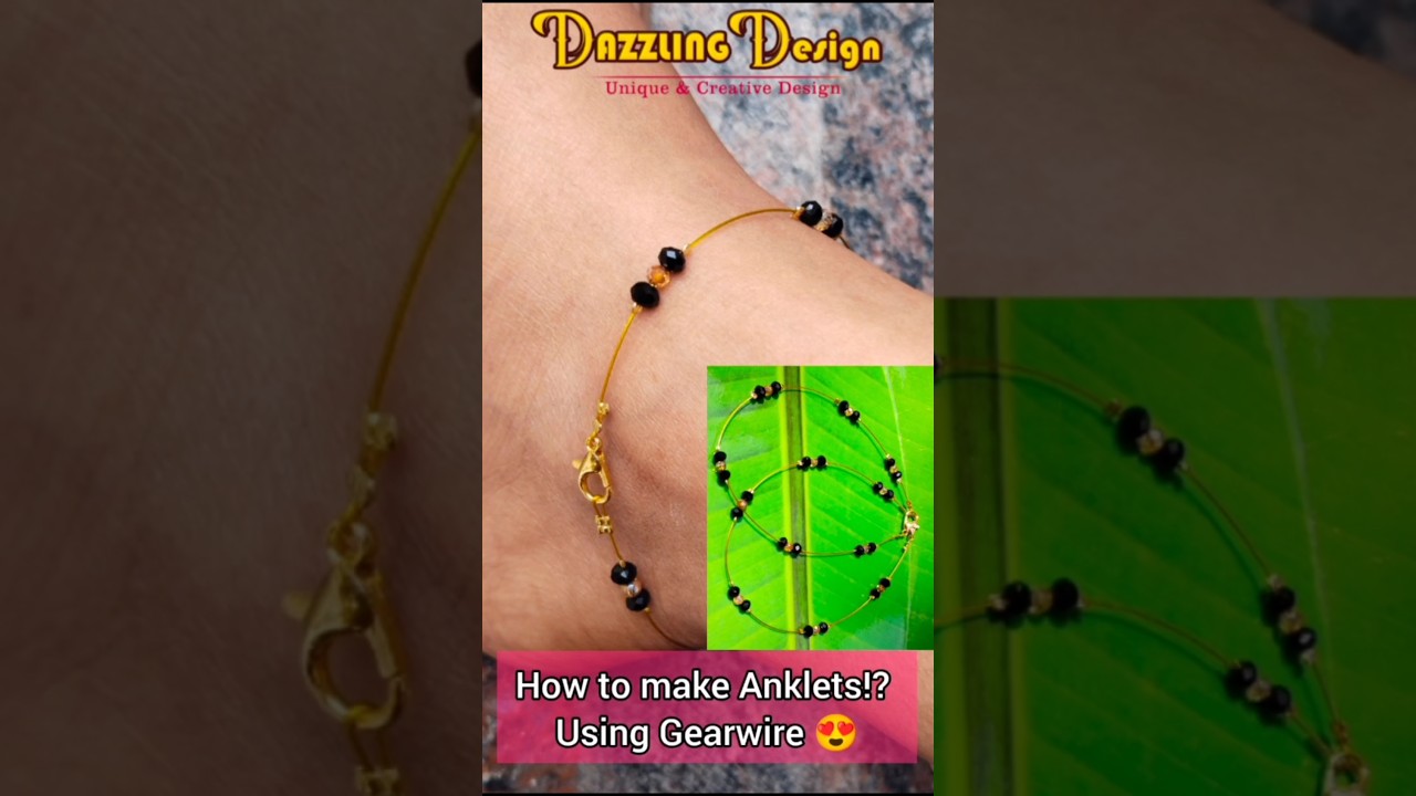 Anklets making?😍#anklets #diy #handmadework #tutorial #ankletdesigns #howtomake #dazzlingwork