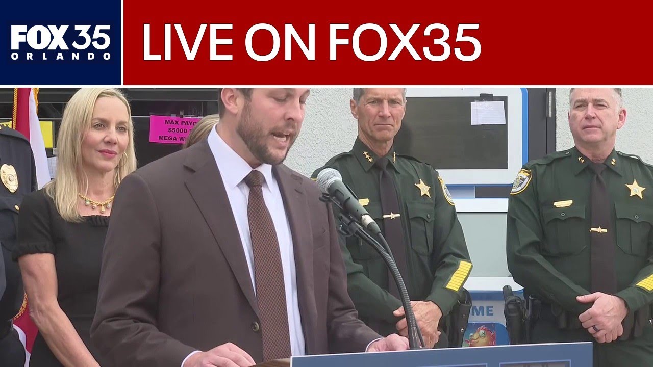 Florida attorney general, Central Florida sheriffs hold news conference in Titusville