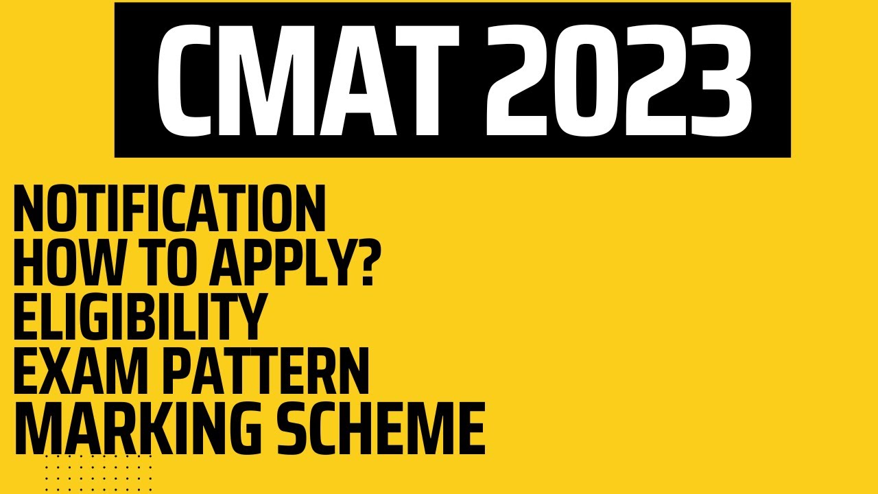 CMAT 2023 Notification, Exam Pattern, No of Questions, Marking System #MBAA2Z