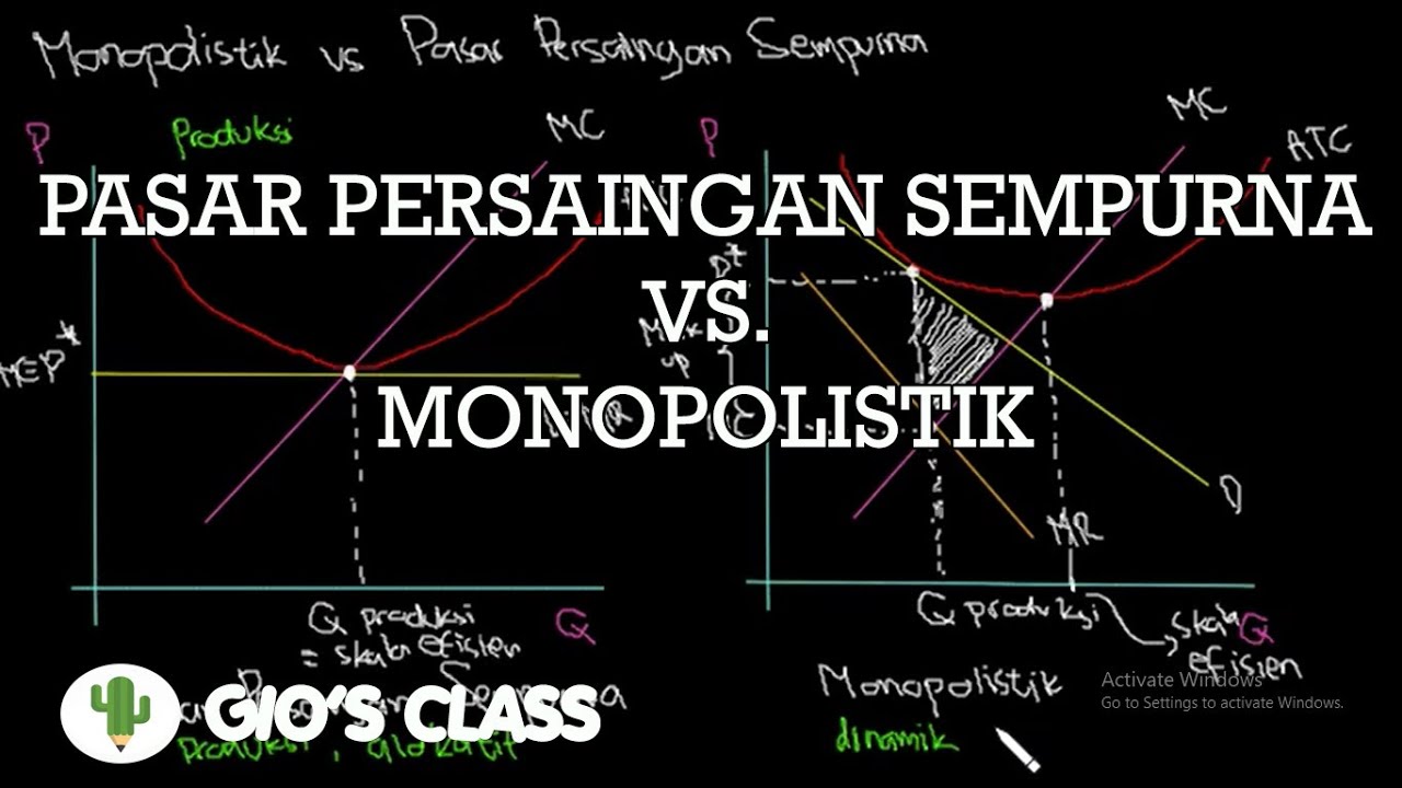 Perbedaan Antara Pasar Persaingan Sempurna dan Monopolistik (Dalam Efisiensi)