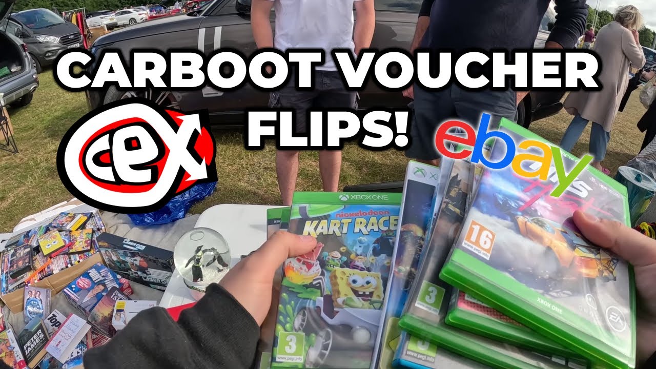 CHEAP GAMES at the BOOT SALE! Flipping GAMES into CEX VOUCHERS & eBay PROFIT at the Car Boot!