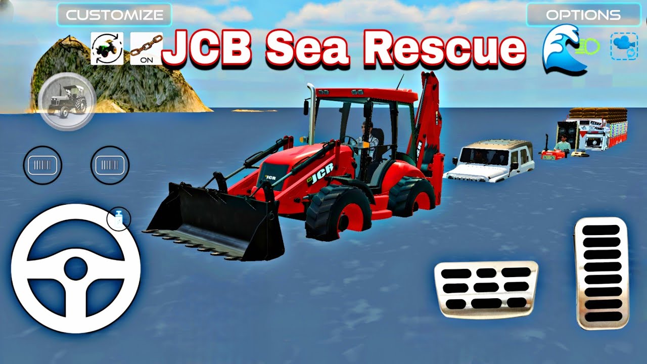 Indian TRUCK Stuck in Sea 🌊 And Tractor THAR JCB Rescued The TRUCK from Sea 😱