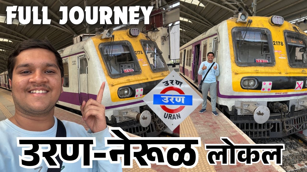 Journey In URAN LINE Of Mumbai 🚂 | Uran-Nerul Local Train Journey
