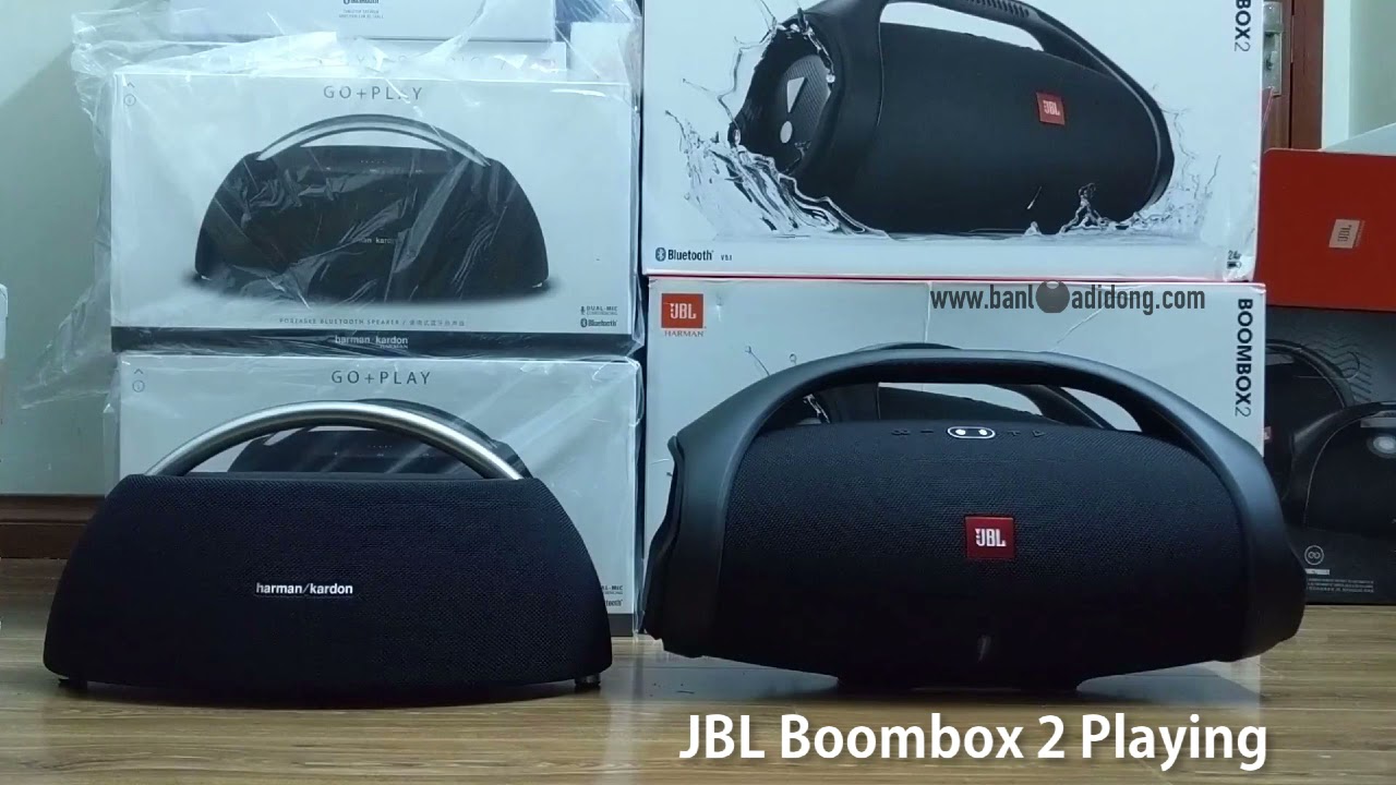 So sánh chất âm loa JBL Boombox 2 vs Harman Kardon Go Play | Sound test JBL Boombox 2 vs Go Play