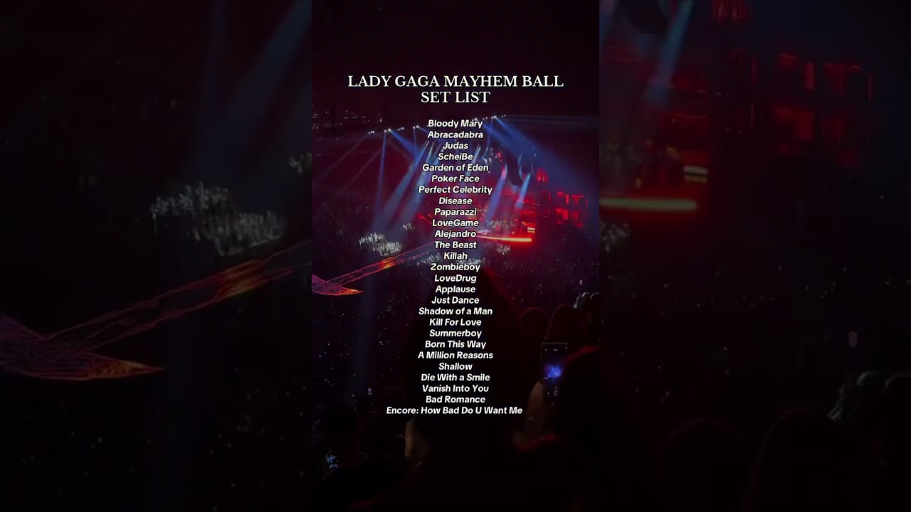 Lady Gaga's Mayhem Ball Opening Night Set List