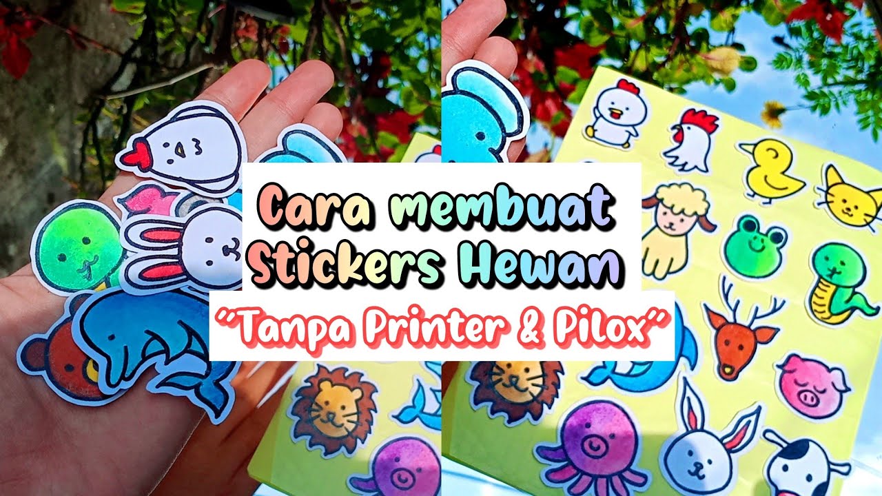 Cara membuat Stiker Hewan/Animals 