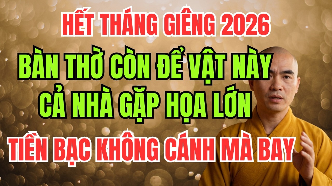 Hết Tháng Giêng 2026: Bàn Thờ Còn Để Vật Này Cả Nhà Gặp Họa Lớn, Tiền BẠc Không Cánh mà bay