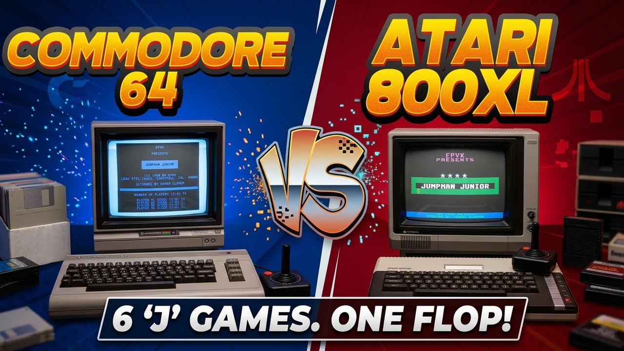 C64 против Atari 800XL — Игры на букву J с неожиданными результатами!