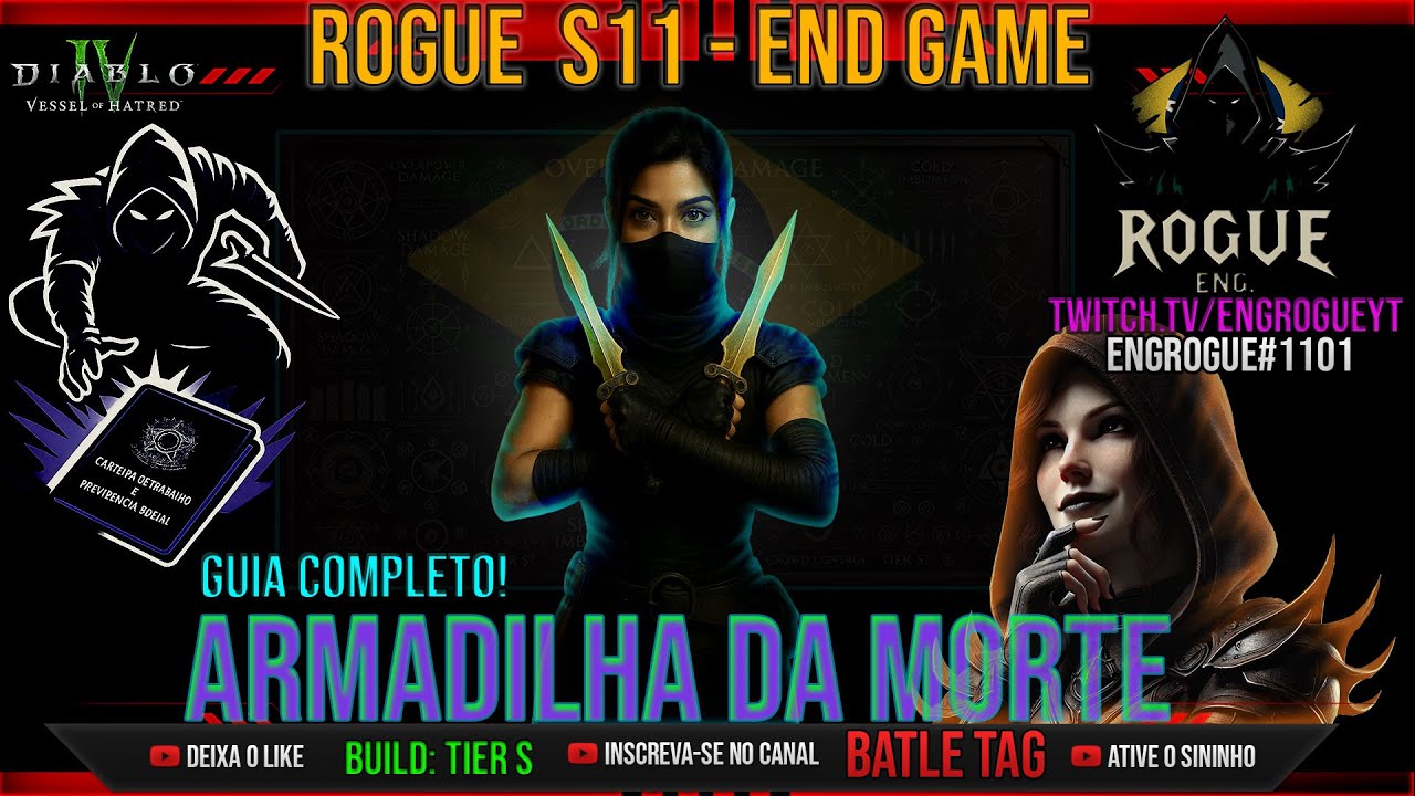 🔥 EngRogue  | GUIA COMPLETO  | Armadilha da Morte ➜ Pit 100+ Clear!  | Diablo IV S11 PT-BR