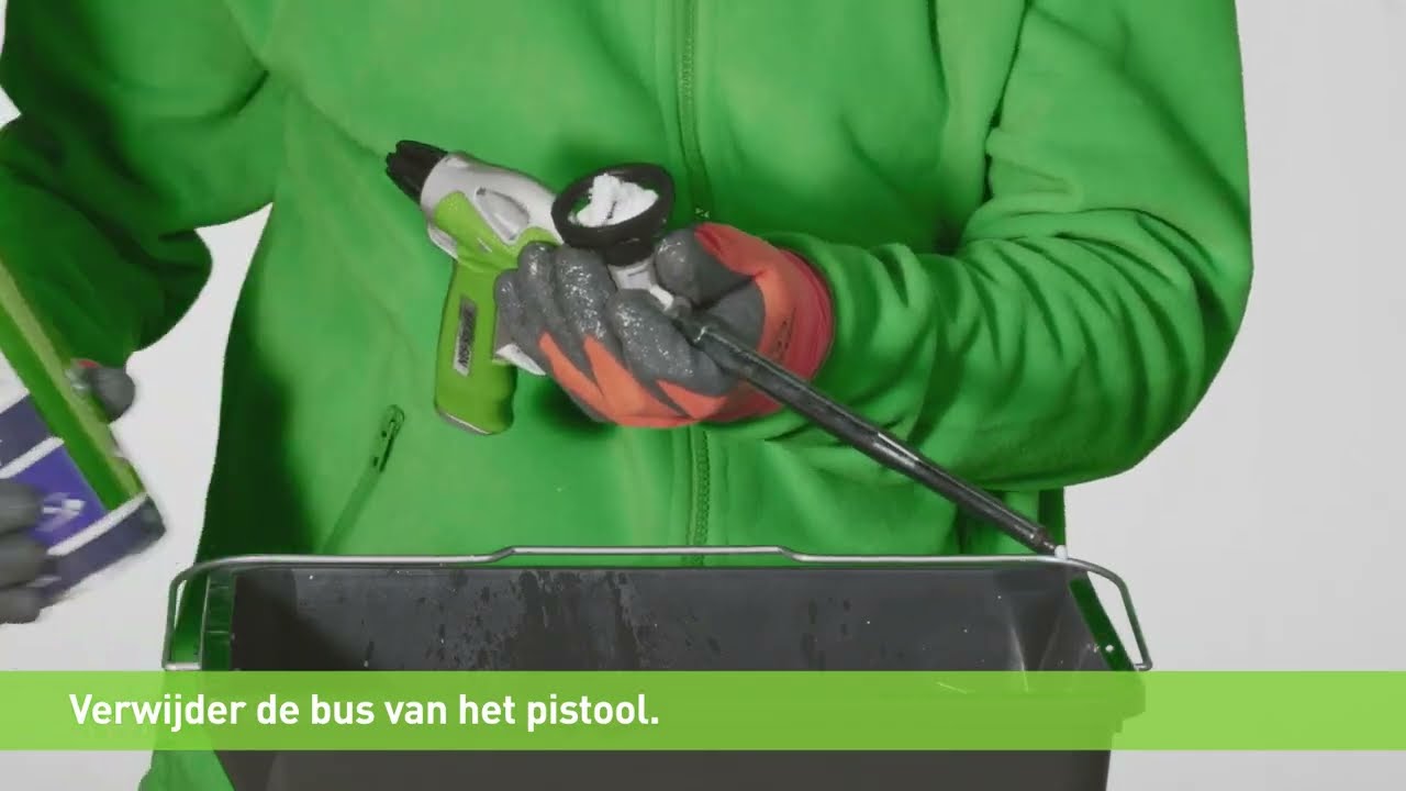 Hoe reinig je een schuimpistool?