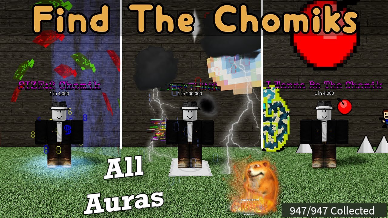 Roblox: Find the Chomiks - Chomik's RNG All Unique Auras Showcase