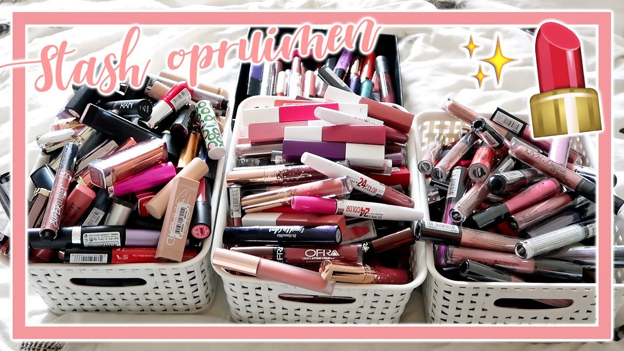 MAKE-UP STASH OPRUIMEN & ORGANISEREN || Lipproducten