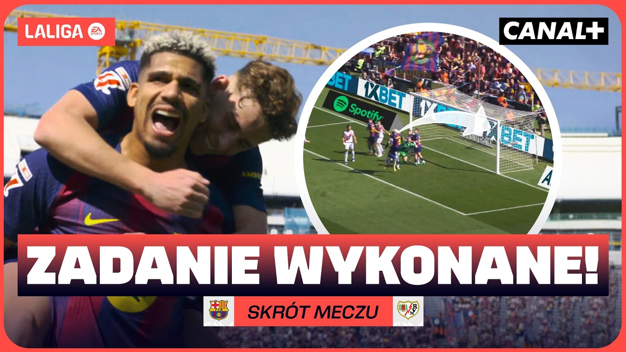 BARCELONA Z KOLEJNĄ WYGRANĄ! 3 PUNKTY WYBRONIONE! FC BARCELONA - RAYO, SKR&Oacute;T MECZU