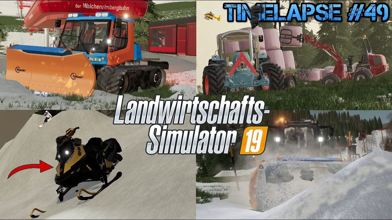 Eine gewaltige PISTENRAUPE & ein SCHNEEMOBIL im SCHNEECHAOS! ☃️💪🚜💨 | [LS19] - Timelapse #49