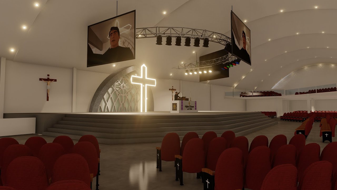 Proyecto: Animación 3D Iglesia Carismática Católica: "RENACER EN CRISTO" 2,282 M2 por nivel.