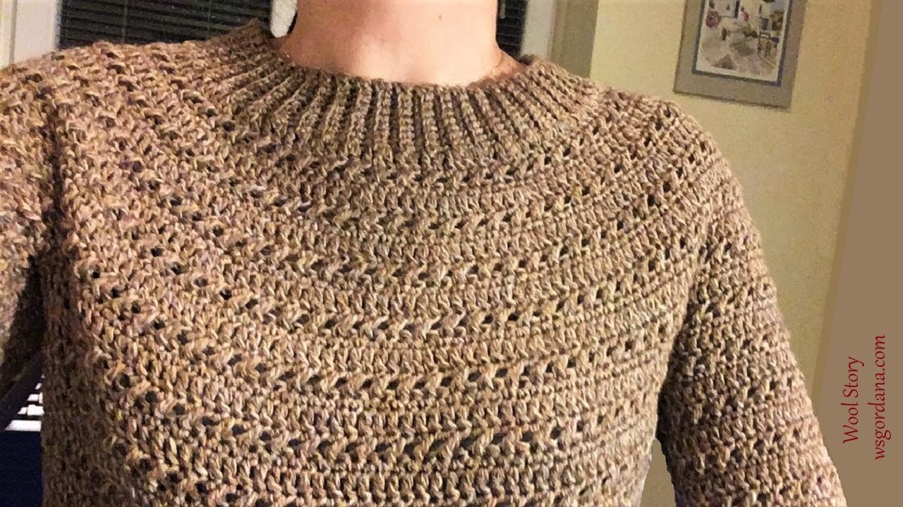 Warm Crochet 💥Top Down Sweater with Sleeves 😍 Heklani džemper