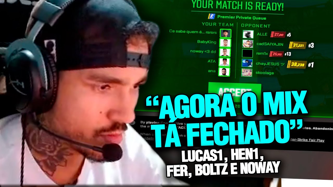 LUCAS1, HEN1, FER, BOLTZ E NOWAY ENFRENTAM TOPS RANKING MUNDO NO CS2