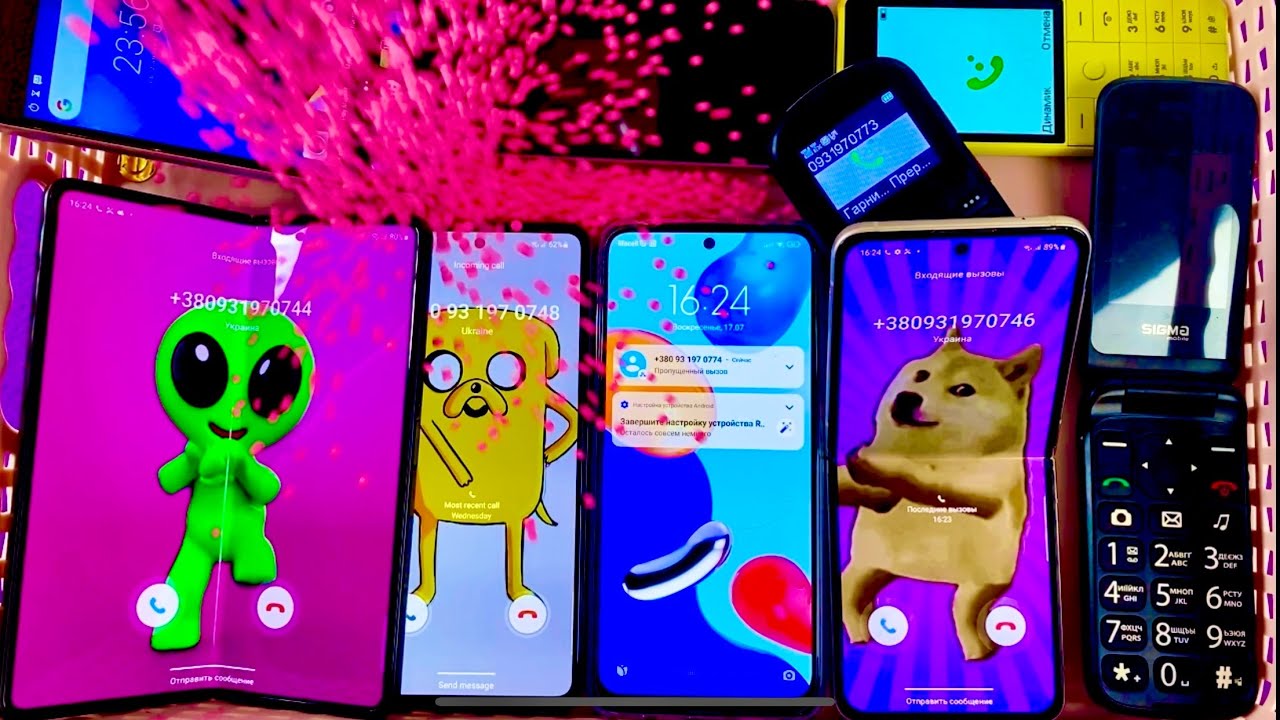 Many phone Incoming call & Outgoing call Samsung Z fold, Z flip, A53, Xiaomi, iPhone, Sigma, UMI, BQ