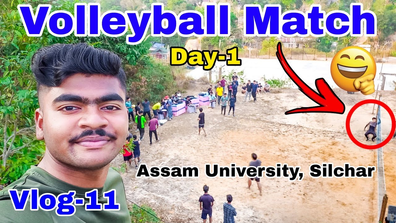First time I played Volleyball 😃😅|| Volleyball Match Day-1|| Assam University, Silchar || Vlog-11