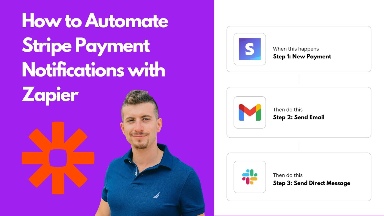 How to Automate Stripe Payment Notifications with Zapier Powered by - Josh No Code