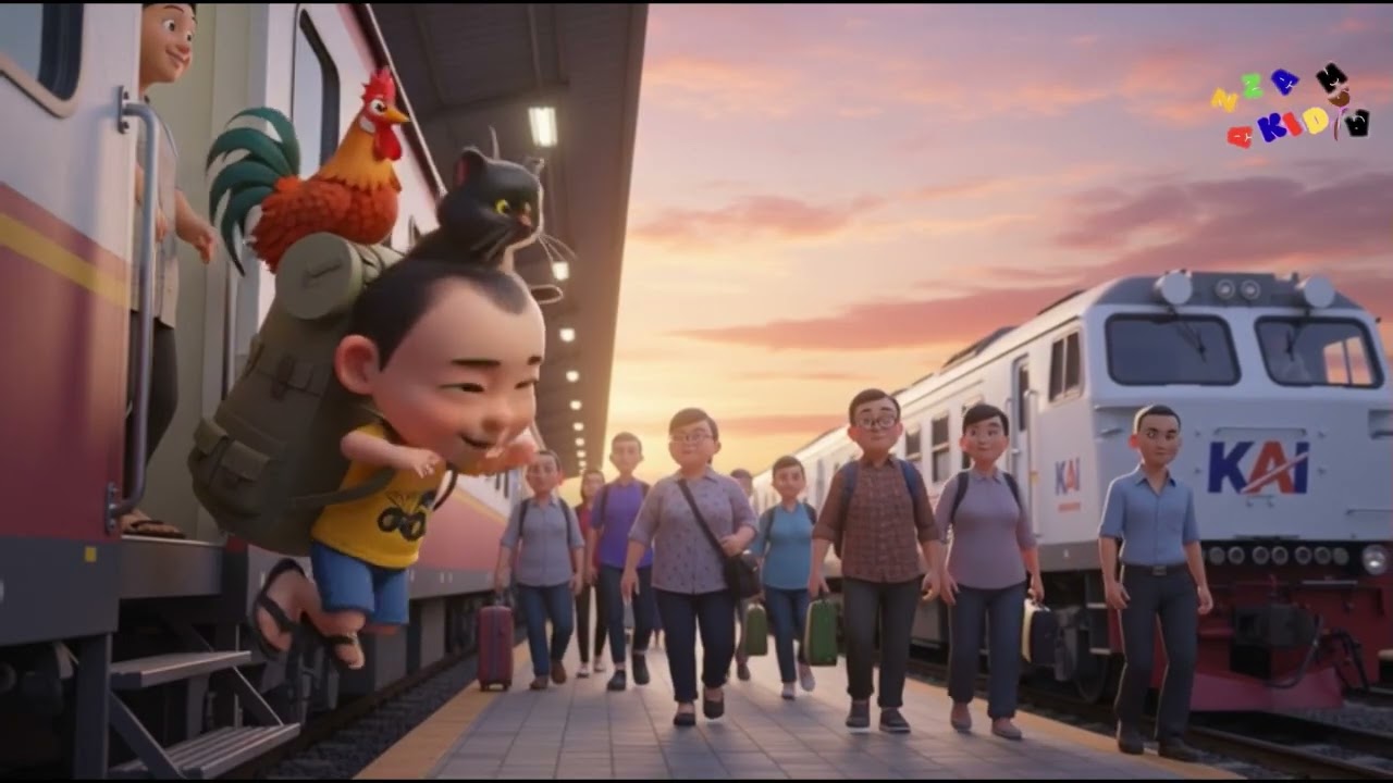 NAIK KERETA API - CICAK CICAK DI DINDING - Kompilasi Lagu Anak Populer - Lagu Anak TK Terbaru