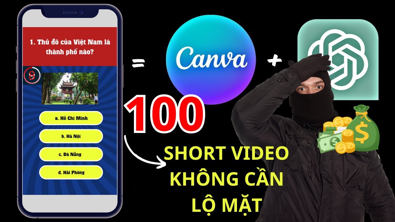 Hướng dẫn cách làm 100 video Quiz đố vui có thể BKT trong 10 phút sử dụng các công cụ AI, Canva, gpt