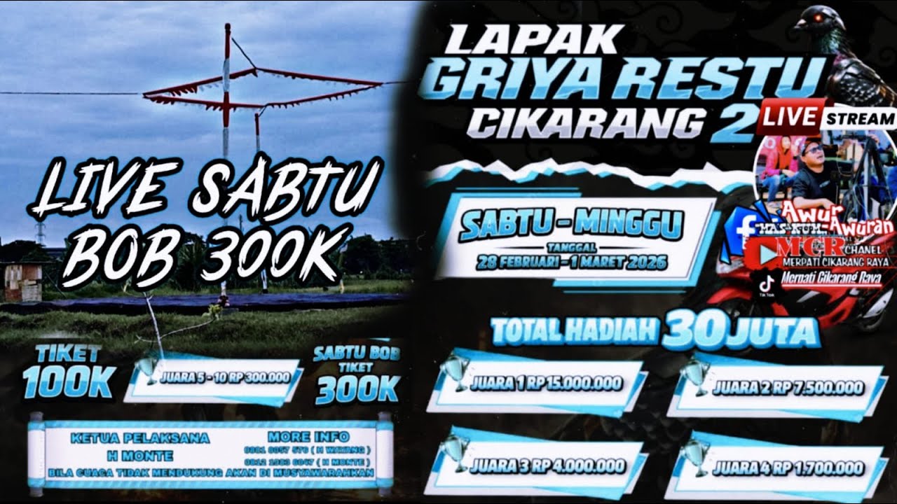 🔴LIVE SABTU BOB TIKET 300K|LAPAK GRC 2 CIKARANG|LIGA PMKN|P3MKBI|KENWOOD|