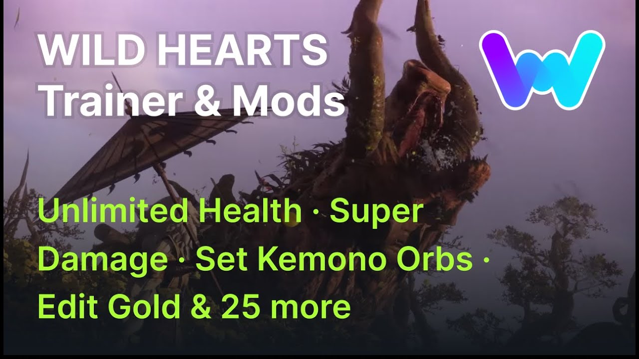 WILD HEARTS Trainer +29 Mods (Unlimited Health, Edit Kemono Orbs, Edit Materials Amount, & 26 More)