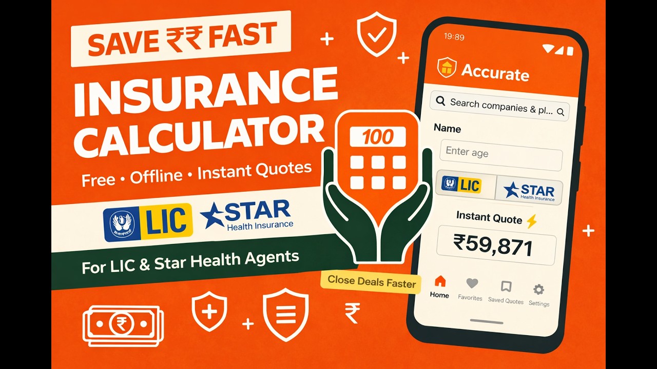 Accurate: All In One Insurance Premium Calculator || Free LIC & STAR Premium Calculator App