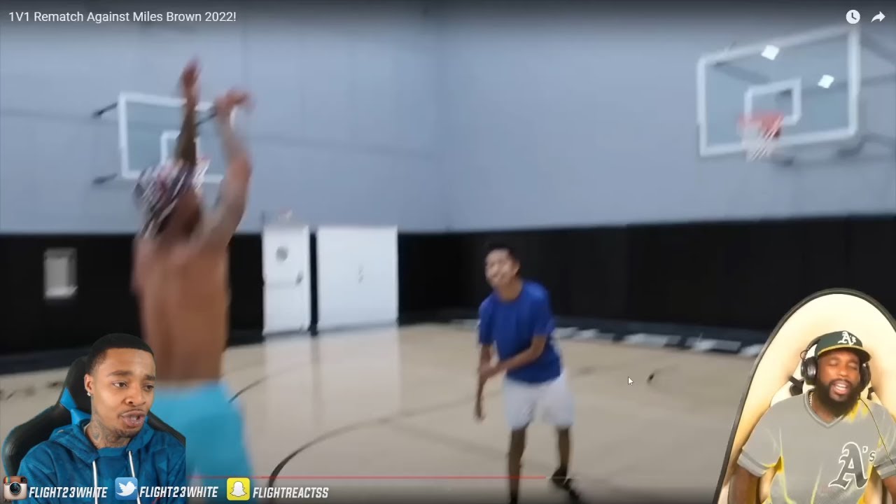 HE ON MY HEAD! Reacting To FLIGHT IS HORRENDOUS! 1v1 Basketball Rematch MILES BROWN!