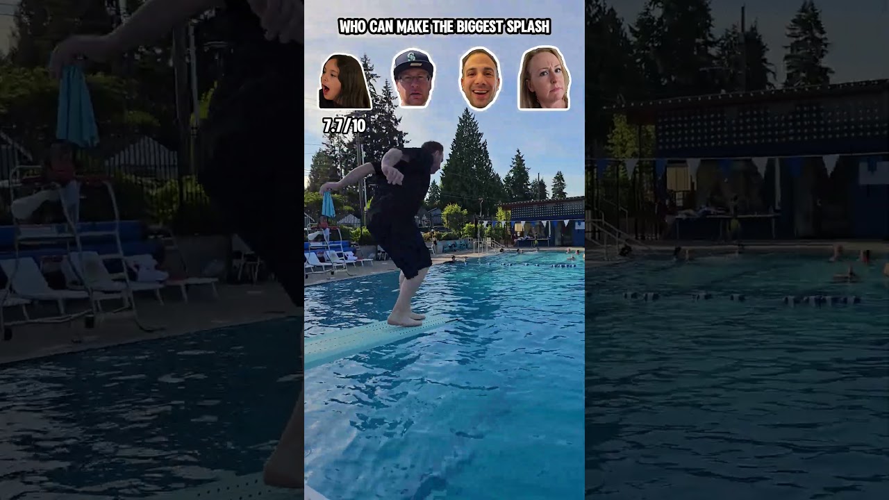 Biggest Splash off pool diving board