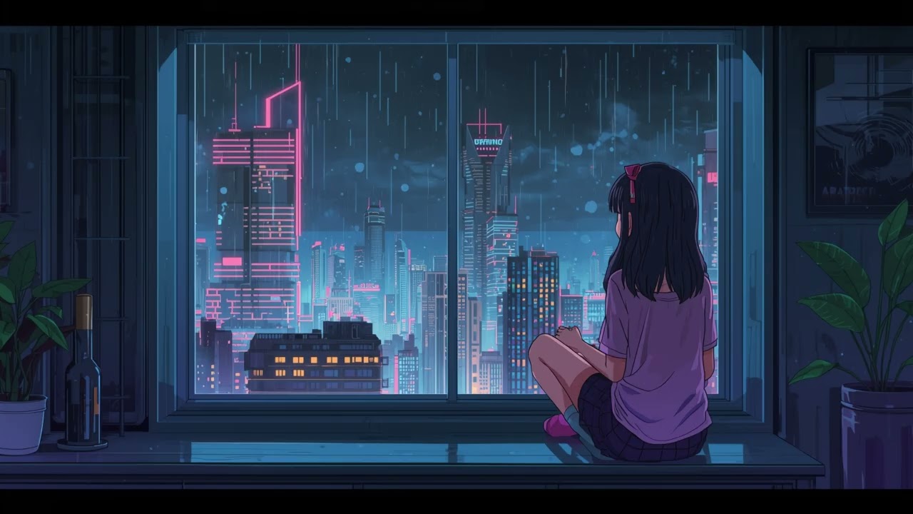 CHILLWAVE SOLITUDE // Late Night Neon Thoughts (90s Retro Anime)