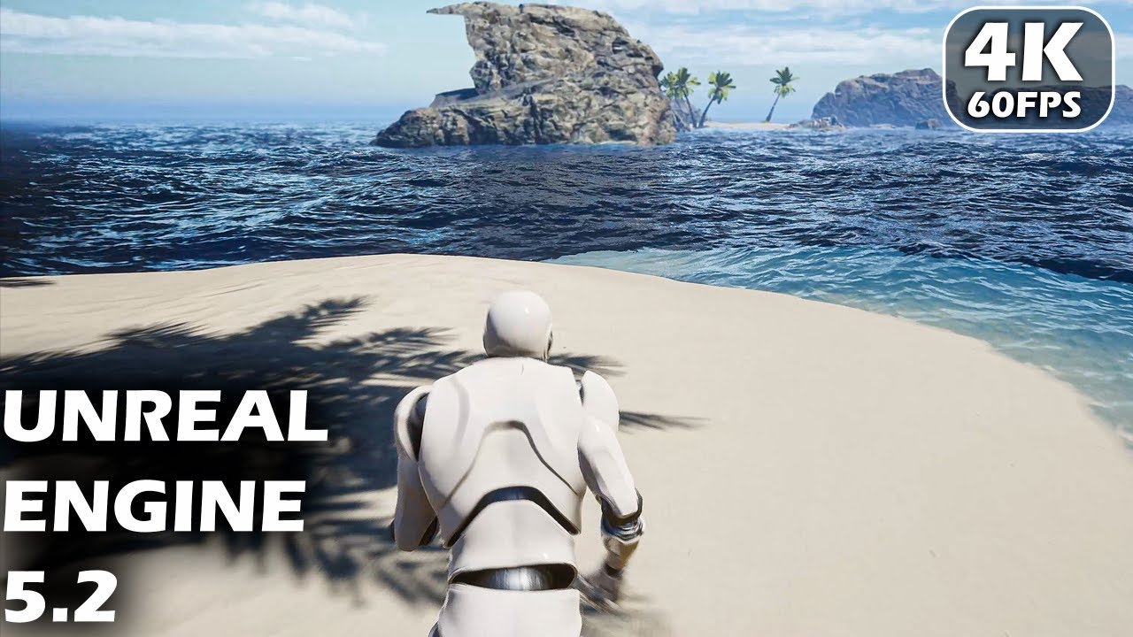 Unreal Engine 5.2 Fluid Flux 2.0 DEMO with REALISTIC OCEANS and WATERFALLS (4K 60FPS RTX 4090)