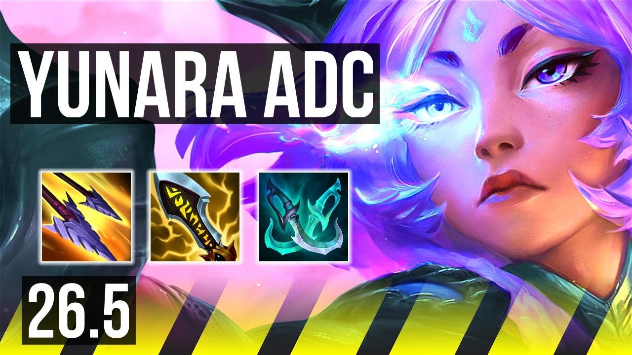 YUNARA & Thresh vs EZREAL & Katarina (ADC) | Good KDA: 26/1/9, 55K damage | EUW Diamond | 26.5