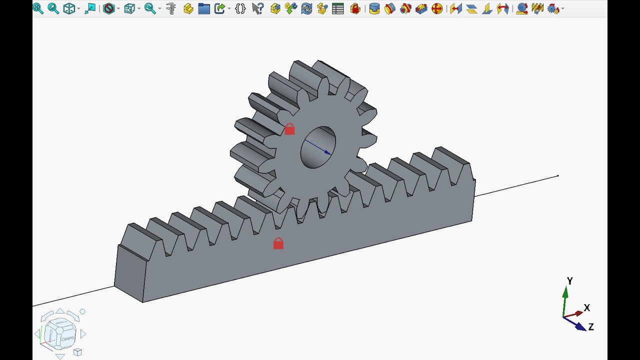 85. FreeCAD 1.0  Для начинающих с нуля! Верстак для сборки Assembly. Часть 8. Реечная передача